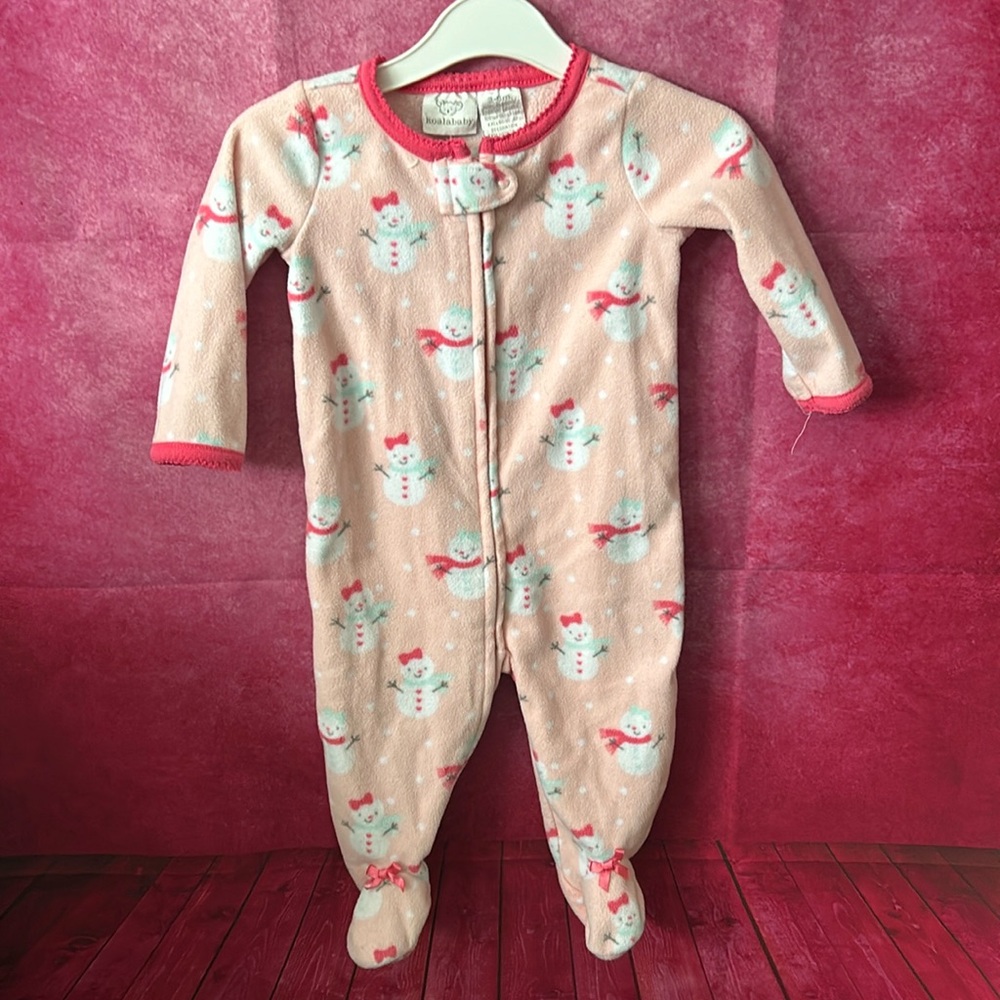(3 for $15) 3-6 Month Baby Fleece Zip Up Sleeper